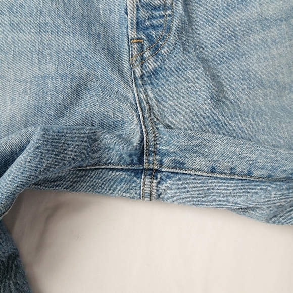 Levi's Wedgie Straight Jeans Premium Denim Tango Hustle Raw Hem 30 (10) - Picture 9 of 15